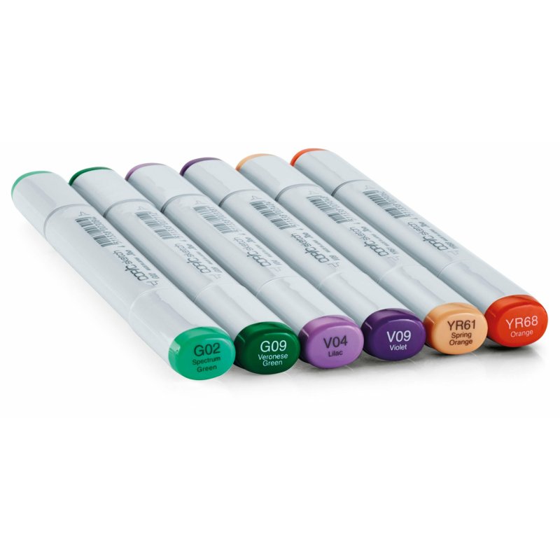 COPIC Marqueur sketch, kit de 6 "Secondary Tones"