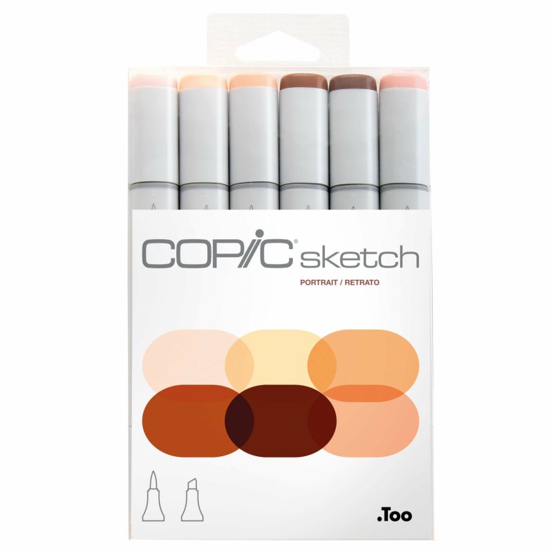 COPIC Marqueur sketch, kit de 6 "Skin tones"