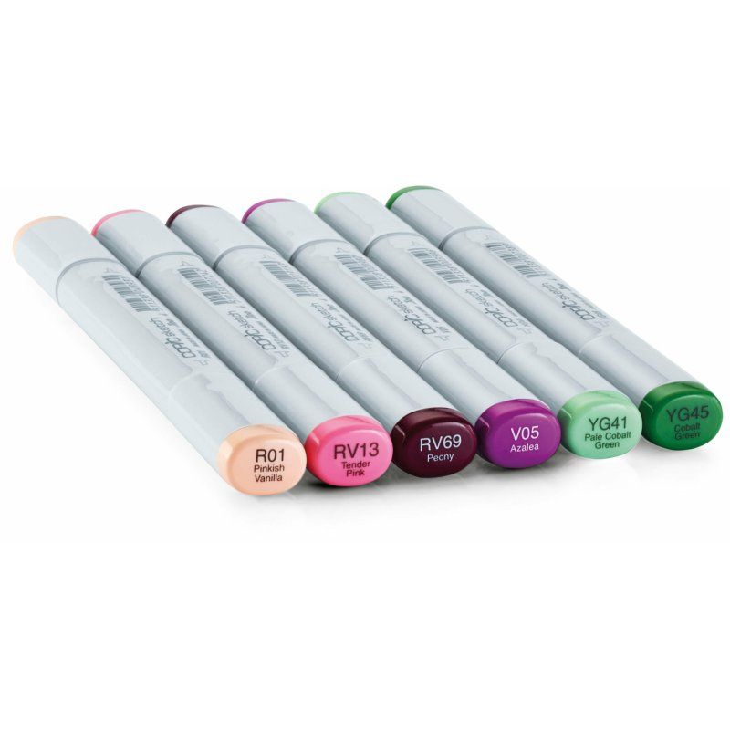 Copic Sketch Floral Favorite 1 marqueur 6 pièce(s) Pointe de ciseau à bois/brosse Multicolore