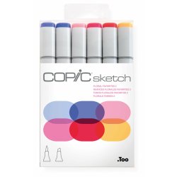 COPIC Marqueur sketch, kit de 6 "Floral Favorites 2"