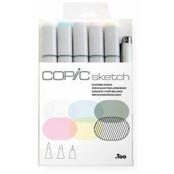 Copic Sketch Blending Basic marqueur 6 pièce(s) Pointe de ciseau à bois/brosse Multicolore