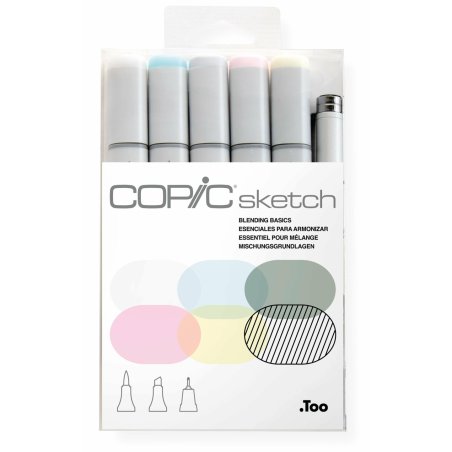 COPIC Marqueur sketch, kit de 6 "Blending Basics"