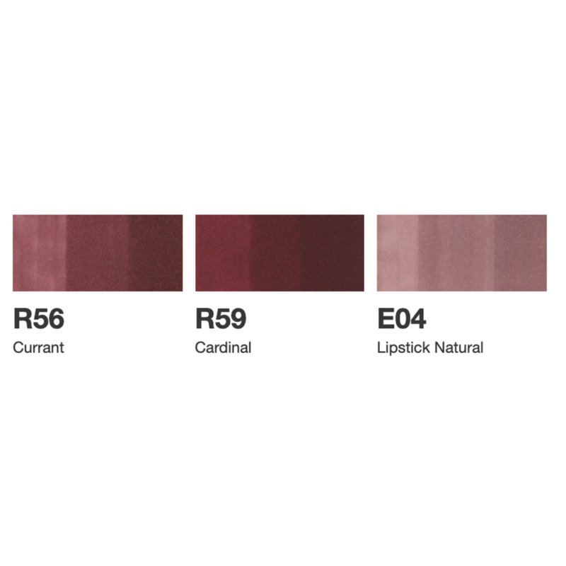 Copic Sketch Color Fusion 3 marqueur 3 pièce(s) Pointe de ciseau à bois/brosse Bordeaux, Bourgogne, Rouge