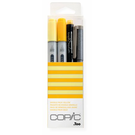 COPIC Marqueur ciao, kit de 4 "Doodle Pack Yellow"