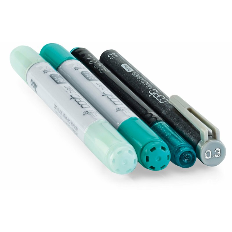 Copic Ciao "Doodle Pack Turquoise", 4 pcs