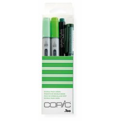 Copic Ciao Doodle Pack Green marqueur 4 pièce(s) Pointe de ciseau à bois/brosse Vert, Vert clair