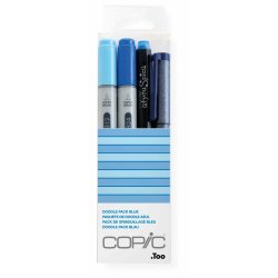 Copic Ciao "Doodle Pack Blue", 4 pcs