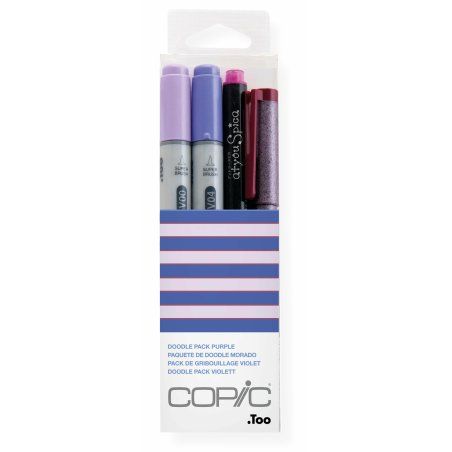 Copic Ciao Doodle Pack Purple marqueur 4 pièce(s) Pointe de ciseau à bois/brosse Rose, Violet