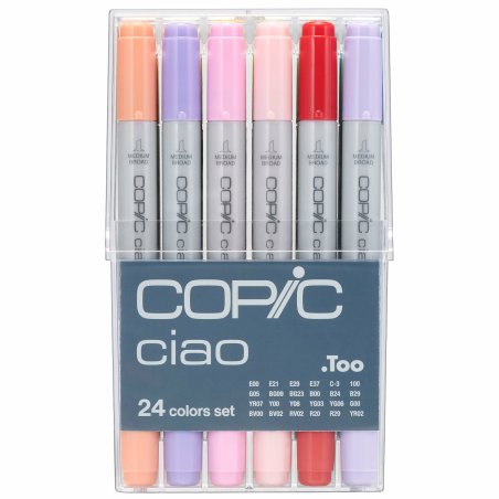 Copic Ciao 24 Set marqueur 24 pièce(s) Pointe de ciseau à bois/brosse Multicolore