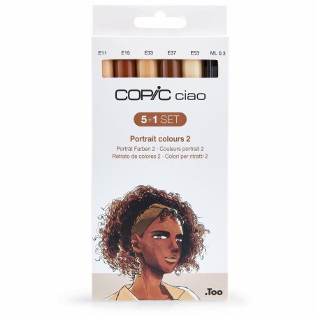 COPIC Marqueur ciao, kit de 5 1 "Portrait 2"