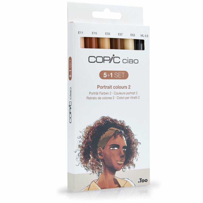 COPIC Marqueur ciao, kit de 5 1 "Portrait 2"
