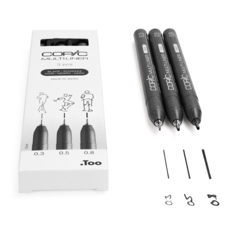 Copic Multiliner fineliner Multi Black 3 pc(s)