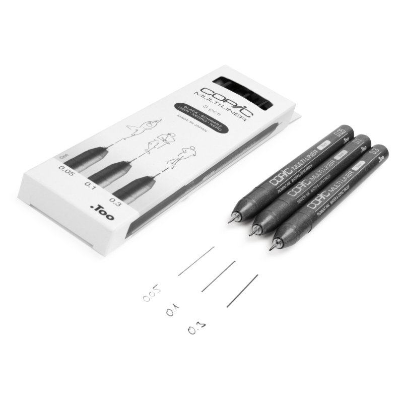 Copic Multiliner fineliner Multi Black 3 pc(s)