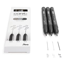 Copic Multiliner fineliner Multi Black, Cool gray, Warm gray 3 pc(s)