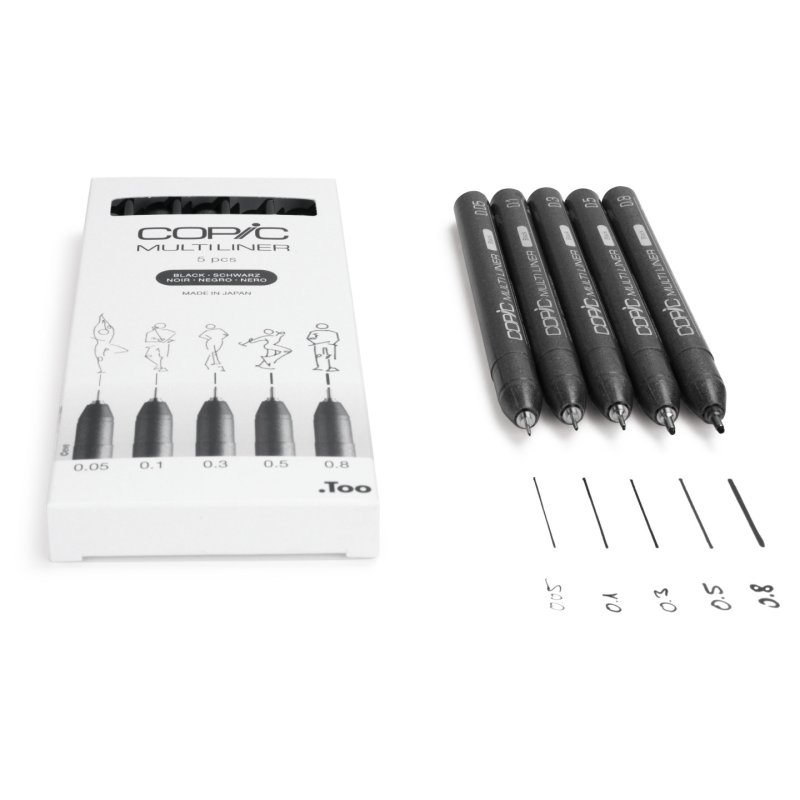 Copic Multiliner fineliner Multi Black 5 pc(s)