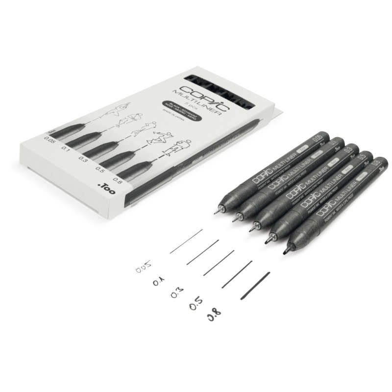 Copic Multiliner fineliner Multi Black 5 pc(s)