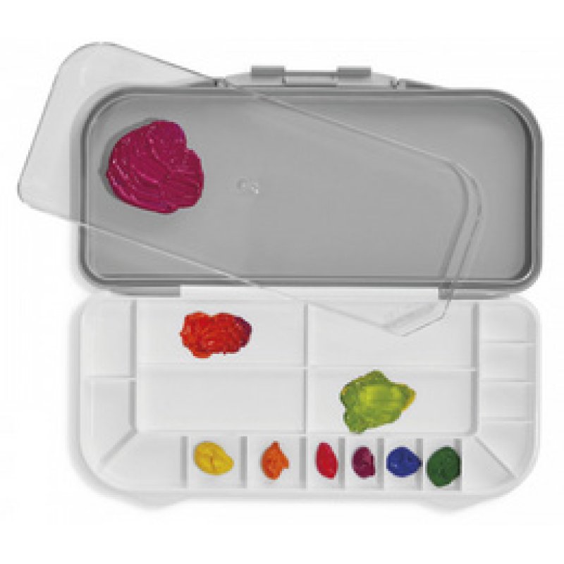 deflecto Palette avec couvercle, gris / blanc