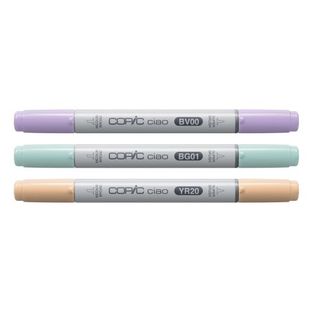 Copic Ciao "LAYER & MIX" Pastel Palette marker 3 pc(s) Chisel/Brush tip Blue, Purple, Yellow