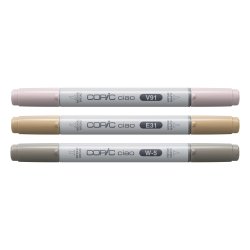 Copic Ciao "LAYER & MIX" Pet Palette marker 3 pc(s) Chisel/Brush tip Beige, Brown, Pale pink