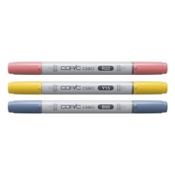 COPIC Marqueur ciao, set de 3 "Brilliant Palette"
