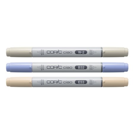 Copic Ciao "LAYER & MIX" Cozy Palette marker 3 pc(s) Chisel/Brush tip Beige, Light Blue, Warm gray