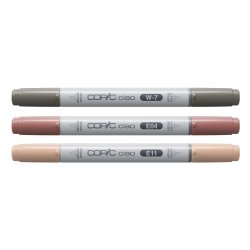COPIC Marqueur ciao, set de 3 "Warm Palette"