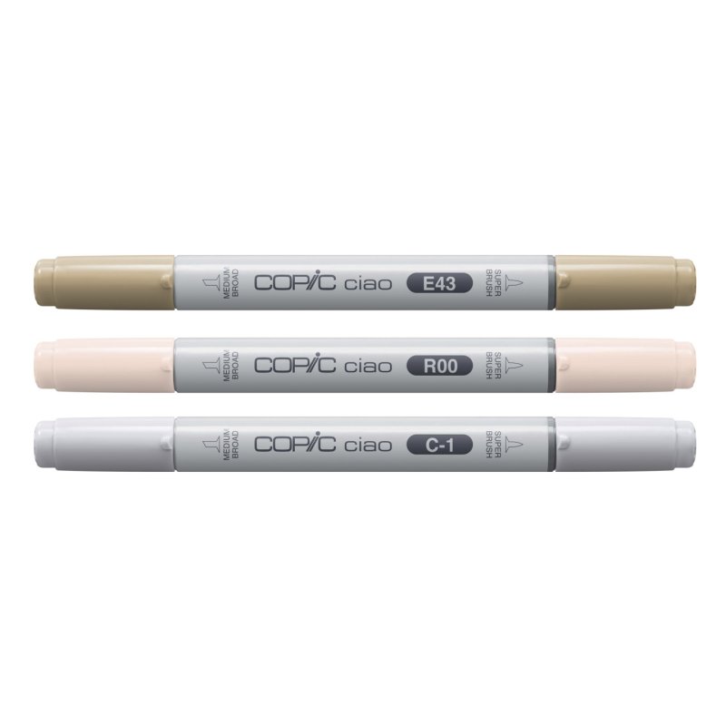 COPIC Marqueur ciao, set de 3 "Mellow Palette"