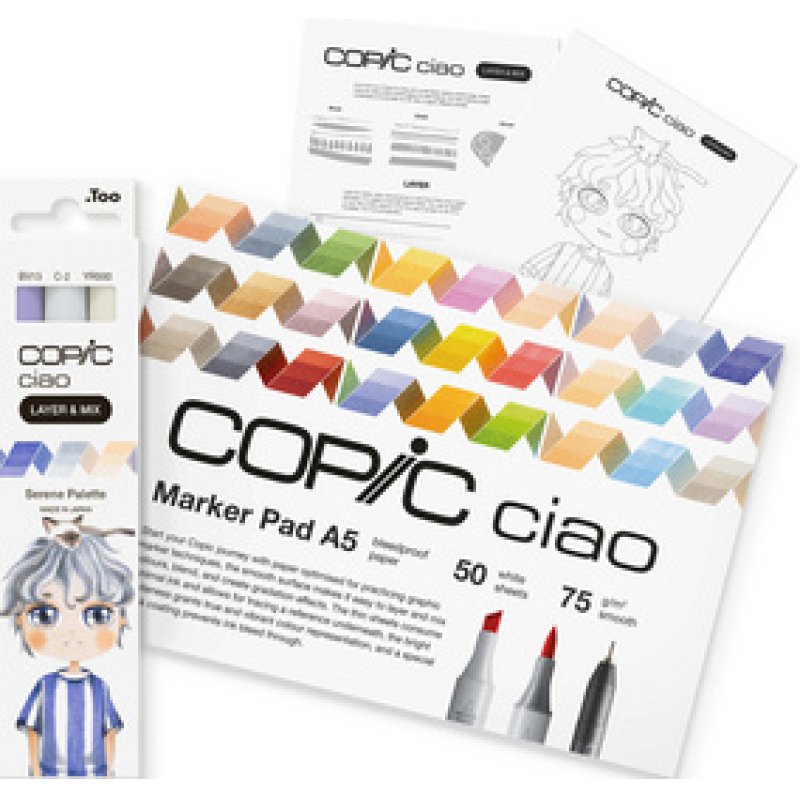 COPIC Marqueur ciao "LAYER & MIX Manga Starter Set", Serene