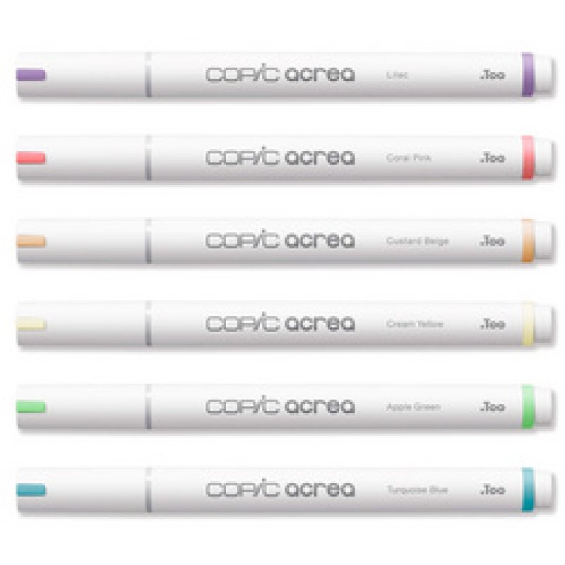 COPIC Marqueur acrea "Light", set de 6