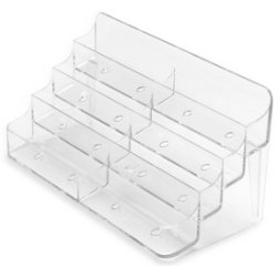 deflecto Porte-cartes de visite, 8 compartiments,transparent