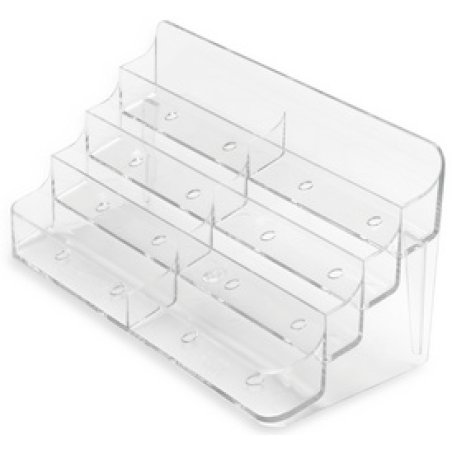 deflecto Porte-cartes de visite, 8 compartiments,transparent