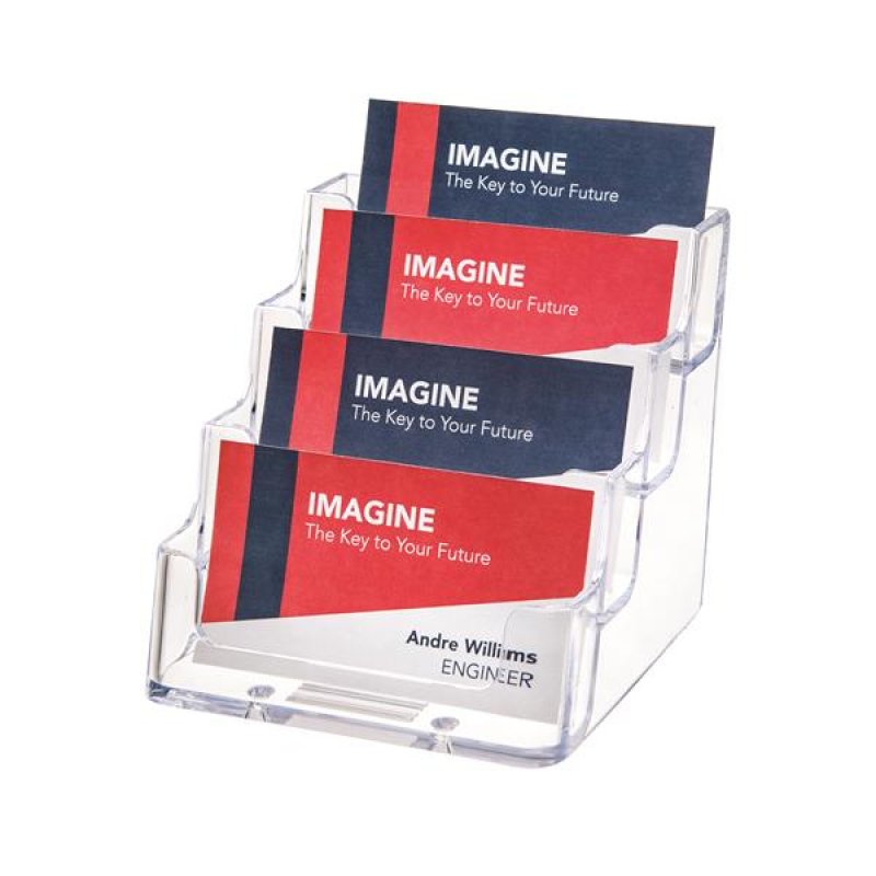 Deflecto 70841 business card holder Polystyrene Transparent