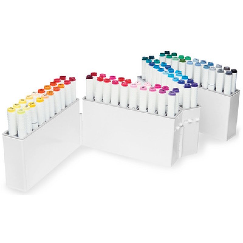 deflecto Boîte de rangement pour marqueurs "Accordéon",blanc