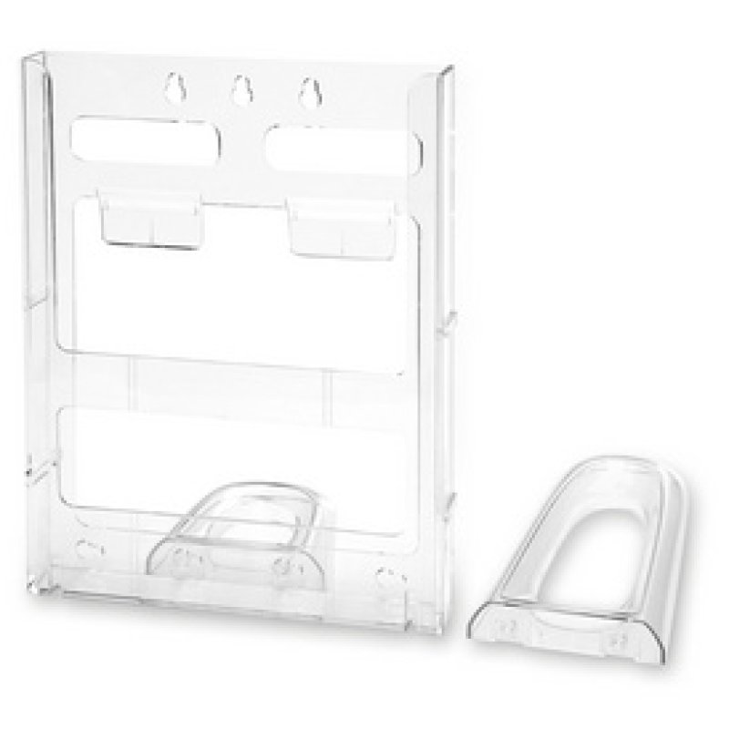 deflecto Socle pour porte-brochures Lit-Loc, transparent