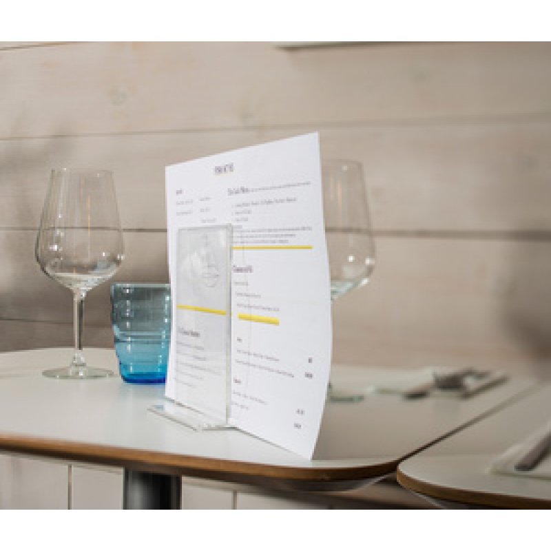 deflecto Porte-brochures & menu, A4 portrait, transparent