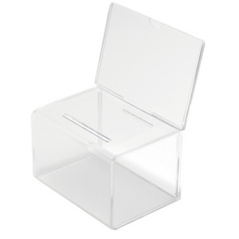 deflecto Urne promotionnelle, en acrylique, transparent