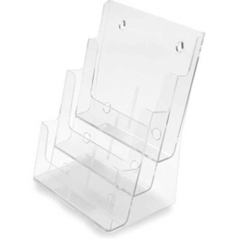 deflecto Porte-brochures, 1/3 A4 portrait, 3 compartiments