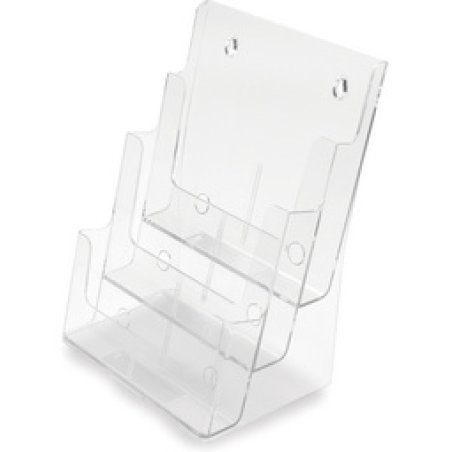 deflecto Porte-brochures, 1/3 A4 portrait, 3 compartiments