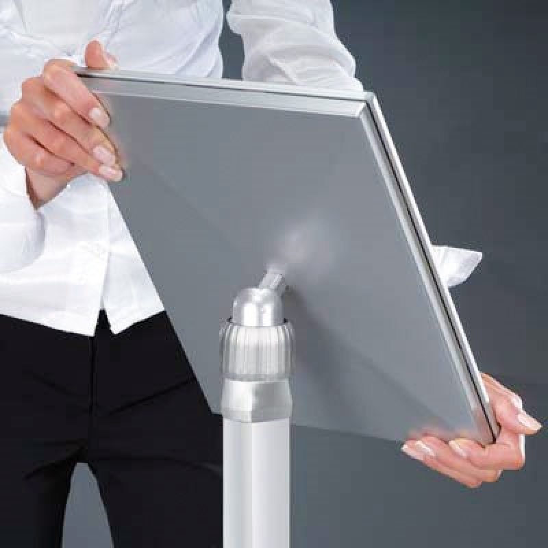 Franken BS0905 support de panneau et stand d'information A4 Aluminium Argent