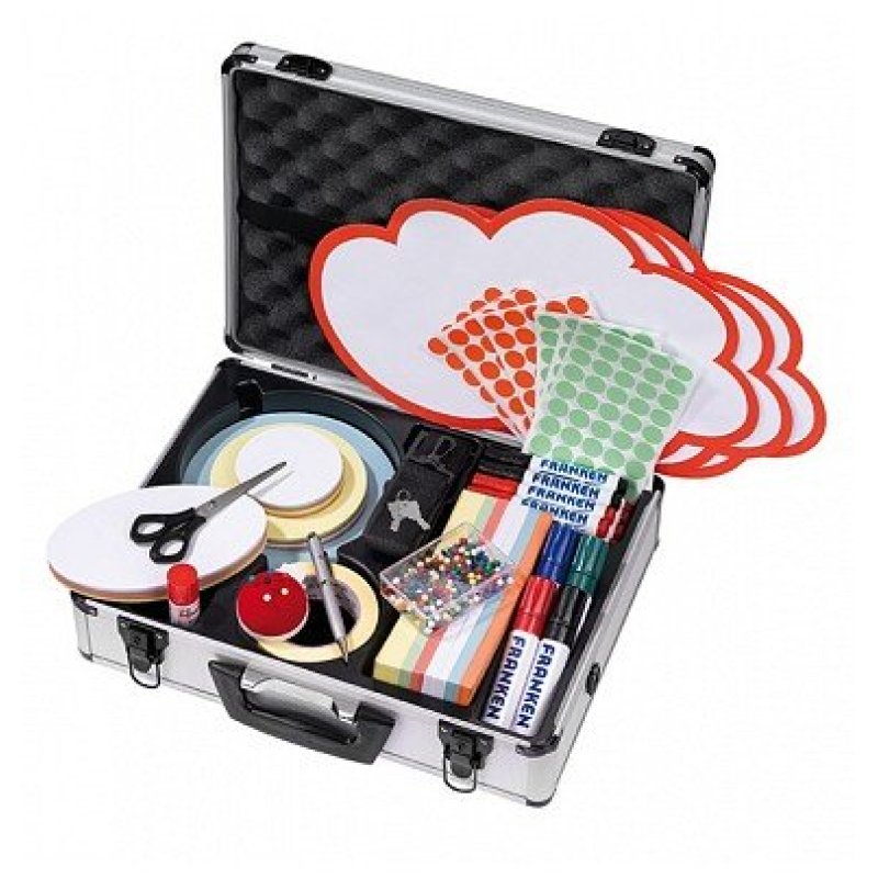 Franken Moderationskoffer Kompakt étui pour équipements Sacoche/Attaché-case Argent