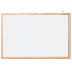 FRANKEN Tableau mural blanc avec cadre en bois, 400 x 300 mm