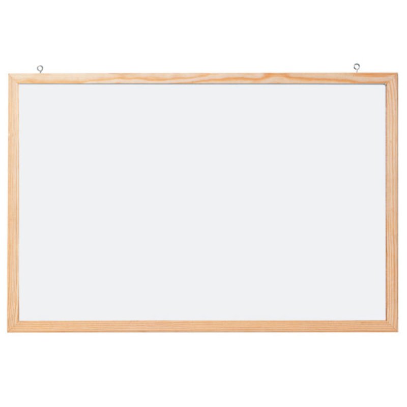 FRANKEN Tableau mural blanc avec cadre en bois, 400 x 300 mm