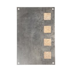 Securit LW-GY-58 tableau à craie et accessoires Gris Liège, Métal, Bois