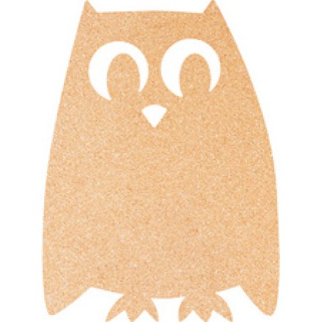 Securit Tableau mural en liège SILHOUETTE "Chouette"