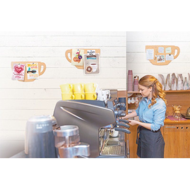 Securit Tableau mural en liège SILHOUETTE "Tasse"