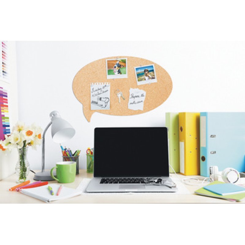 Securit Tableau mural en liège SILHOUETTE "Bulle"