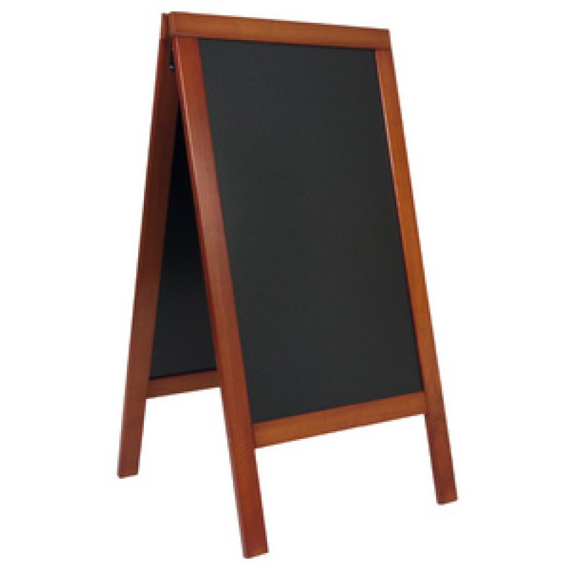 Securit Panneau trottoir DELUXE, avec tableau noir, hêtre