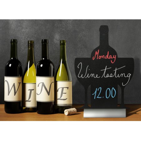 Securit Ardoise de table SILHOUETTE "Vin"