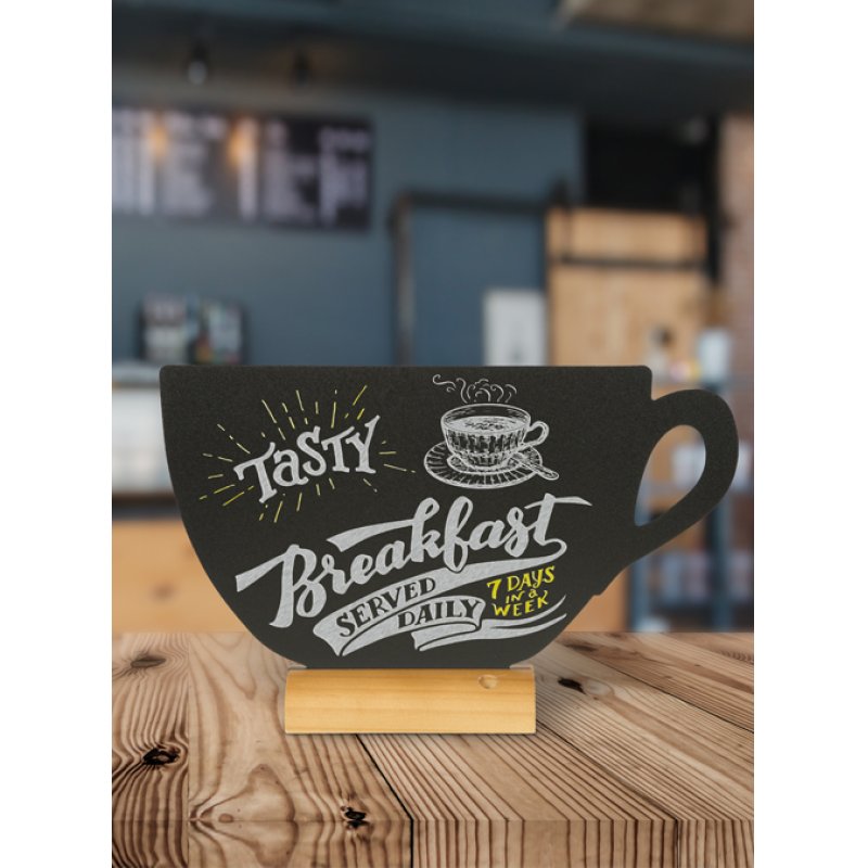 Securit Ardoise de table SILHOUETTE "Tasse"