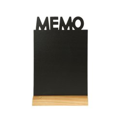Securit Memo tableau à craie et accessoires Noir Résine, Bois